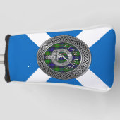 Clan Gunn Crest & Tartan Knot Golf Head Hoesje Golfheadcover (Voorkant)