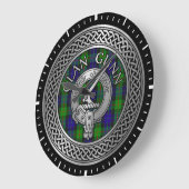 Clan Gunn Crest & Tartan Knot Large Clock Grote Klok (Hoek)