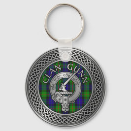 Clan Gunn Crest & Tartan Knot Sleutelhanger