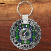 Clan Gunn Crest & Tartan Knot Sleutelhanger (Voorkant)