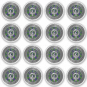 Clan Gunn Crest & Tartan Knot Sticker (Voorkant)