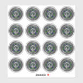 Clan Gunn Crest & Tartan Knot Sticker (Vel)