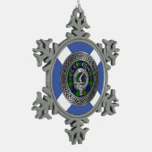 Clan Gunn Crest & Tartan Knot Tin Sneeuwvlok Ornament (Links)