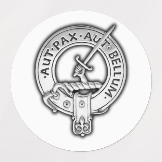 Clan Gunn Crest & Tartan Labels (Design 2)
