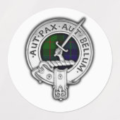 Clan Gunn Crest & Tartan Labels (Design 1)