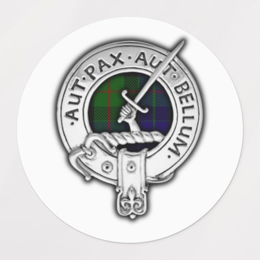Clan Gunn Crest & Tartan Labels (Design 1)