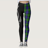 Clan Gunn Crest & Tartan Leggings (Voorkant)