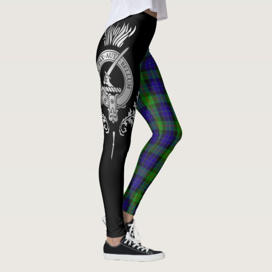 Clan Gunn Crest & Tartan Leggings (Rechts)