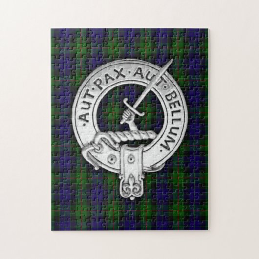 Clan Gunn Crest & Tartan Legpuzzel (Verticaal)