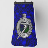 Clan Gunn Crest & Tartan op Thistle Golfheadcover (Draai 90)