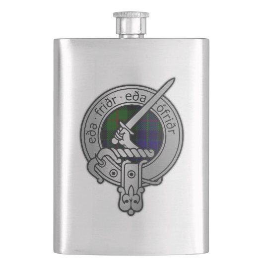 Clan Gunn Crest & Tartan - Oude Norse Flacon (Voorkant)