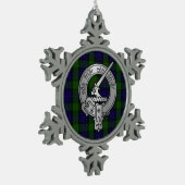 Clan Gunn Crest & Tartan - Oude Norse Tin Sneeuwvlok Ornament (Links)