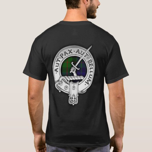 Clan Gunn Crest & Tartan T-shirt (Achterkant)