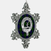 Clan Gunn Crest & Tartan Tin Sneeuwvlok Ornament (Links)