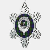 Clan Gunn Crest & Tartan Tin Sneeuwvlok Ornament (Rechts)