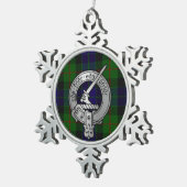Clan Gunn Crest & Tartan Tin Sneeuwvlok Ornament (Rechts)