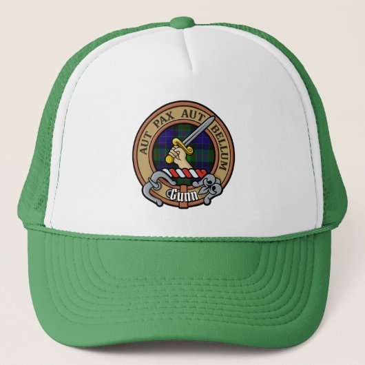 Clan Gunn Crest Trucker Hat Trucker Pet (Voorkant)