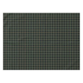 Clan Gunn Donker Groen en Zwart Schots Tartan Tafelkleed (Voorkant (Horizontaal))