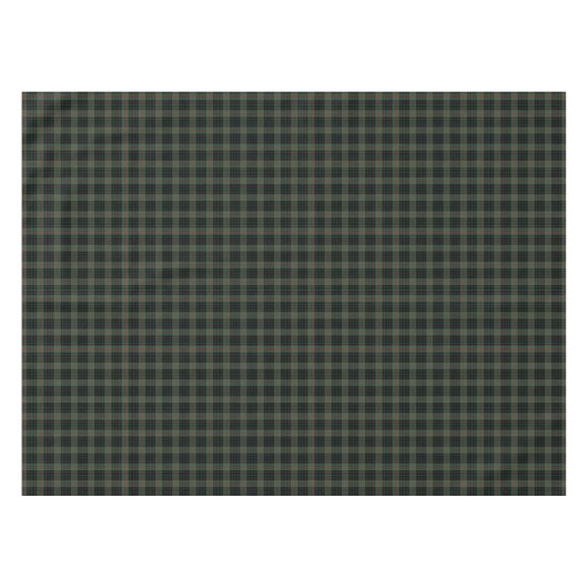 Clan Gunn Donker Groen en Zwart Schots Tartan Tafelkleed (Voorkant (Horizontaal))
