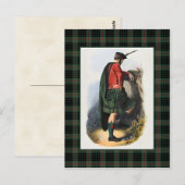 Clan Gunn  Illustratie Tartan Lijst Briefkaart (Voorkant / Achterkant)