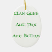 Clan Gunn Kerstornament Keramisch Ornament (Achterkant)