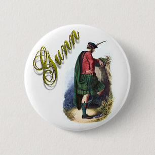 Clan Gunn Scottish Dream Pin Ronde Button 5,7 Cm
