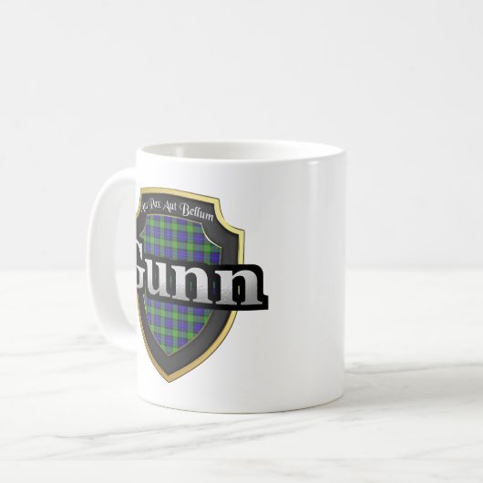 Clan Gunn Scottish Dynasty Tartan Mokken Cups (Voorkant links)