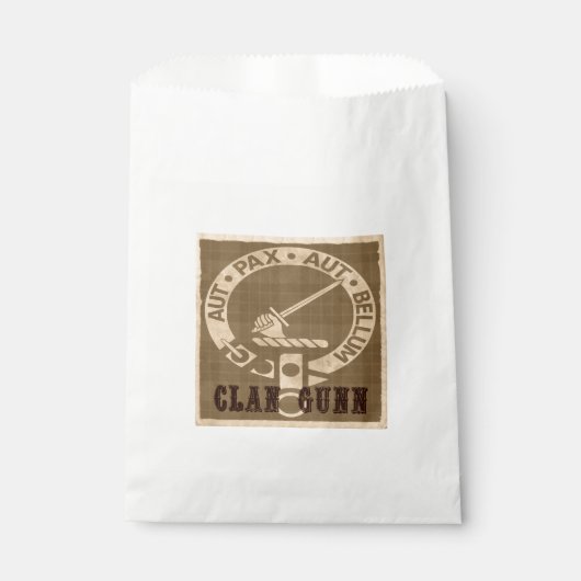 Clan Gunn Sepia Bedankzakje (Voorkant)