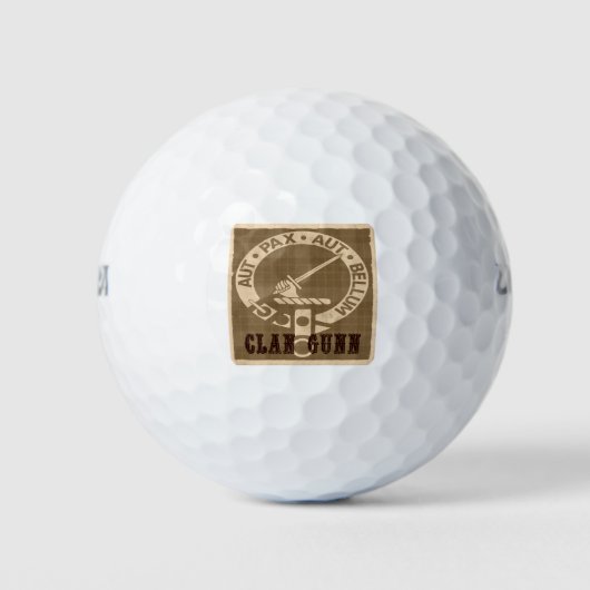 Clan Gunn Sepia Golfballen (Voorkant)