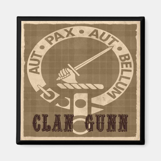 Clan Gunn Sepia Magneet (Voorkant)