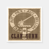Clan Gunn Sepia Servetten (Voorkant)