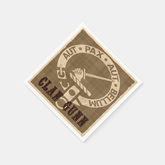 Clan Gunn Sepia Servetten (Hoek)