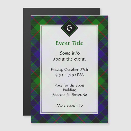 Clan Gunn Tartan (Voorkant / Achterkant)