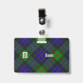 Clan Gunn Tartan Badge (Front with Clip)