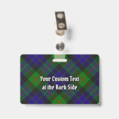 Clan Gunn Tartan Badge (Back with Clip)