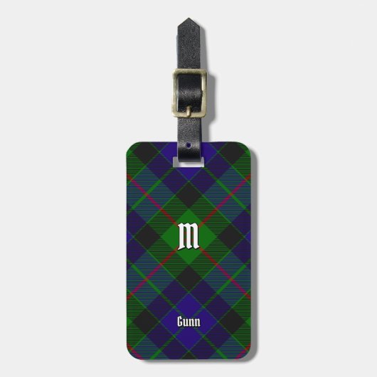 Clan Gunn Tartan Bagagelabel (Voorkant verticaal)