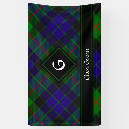 Clan Gunn Tartan Banner (Verticaal)