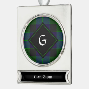 Clan Gunn Tartan Banner Ornament Verzilverd Banner Ornament