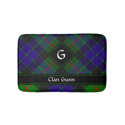 Clan Gunn Tartan Bath Mat (Voorkant)