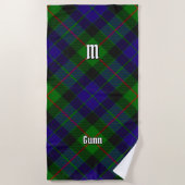 Clan Gunn Tartan Beach Towel Strandlaken (Voorkant)
