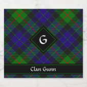 Clan Gunn Tartan Beer Fles Label Bier Etiket (Enkel label)
