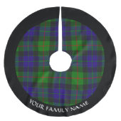 Clan Gunn Tartan Borhed Polyester Tree Skirt Kerstboom Rok (Voorkant)