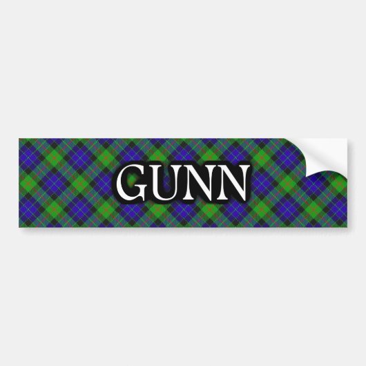 Clan Gunn Tartan Bumpersticker (Voorkant)