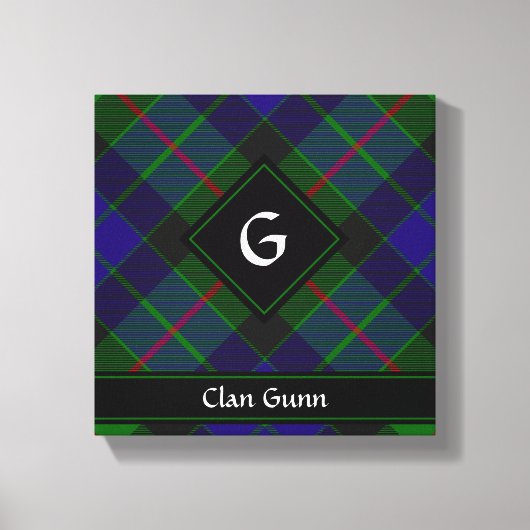 Clan Gunn Tartan Canvas Print (Voorkant)