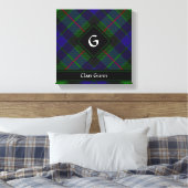Clan Gunn Tartan Canvas Print (Insitu (Slaapkamer))