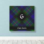 Clan Gunn Tartan Canvas Print (Insitu (Houten vloer))