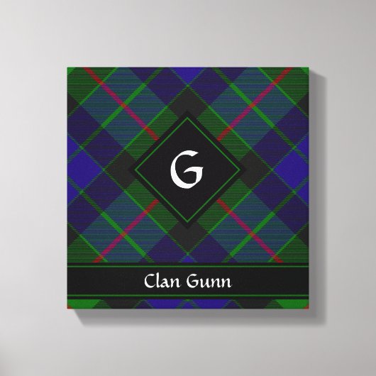 Clan Gunn Tartan Canvas Print (Voorkant)
