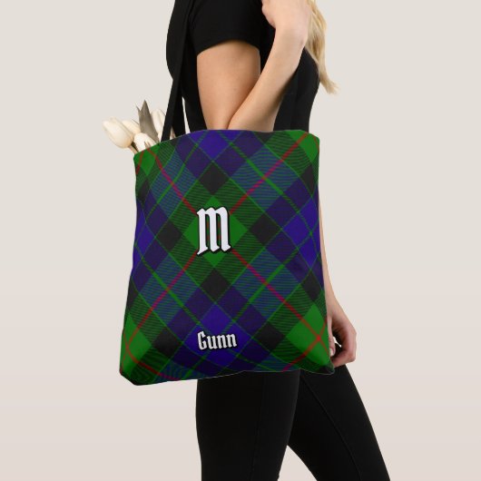 Clan Gunn Tartan Canvas tas (Dichtbij)