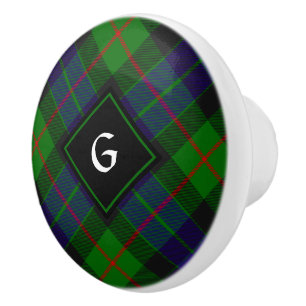 Clan Gunn Tartan Ceramic Knob Keramische Knop