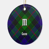 Clan Gunn Tartan Ceramic Ornament (Links)